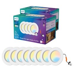 NEW Philips 5/6" 5CCT Retrofit Downlight, 4-pack