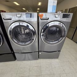 Kenmore Front Load Washer And Electric Dryer Set With Pedestal Used