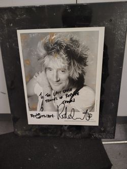 Rod Stewart Autograph Portrait