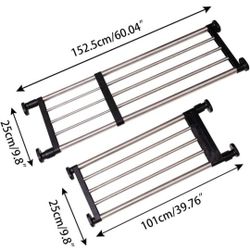Expandable Closet Tension Shelf Rod Adjustable