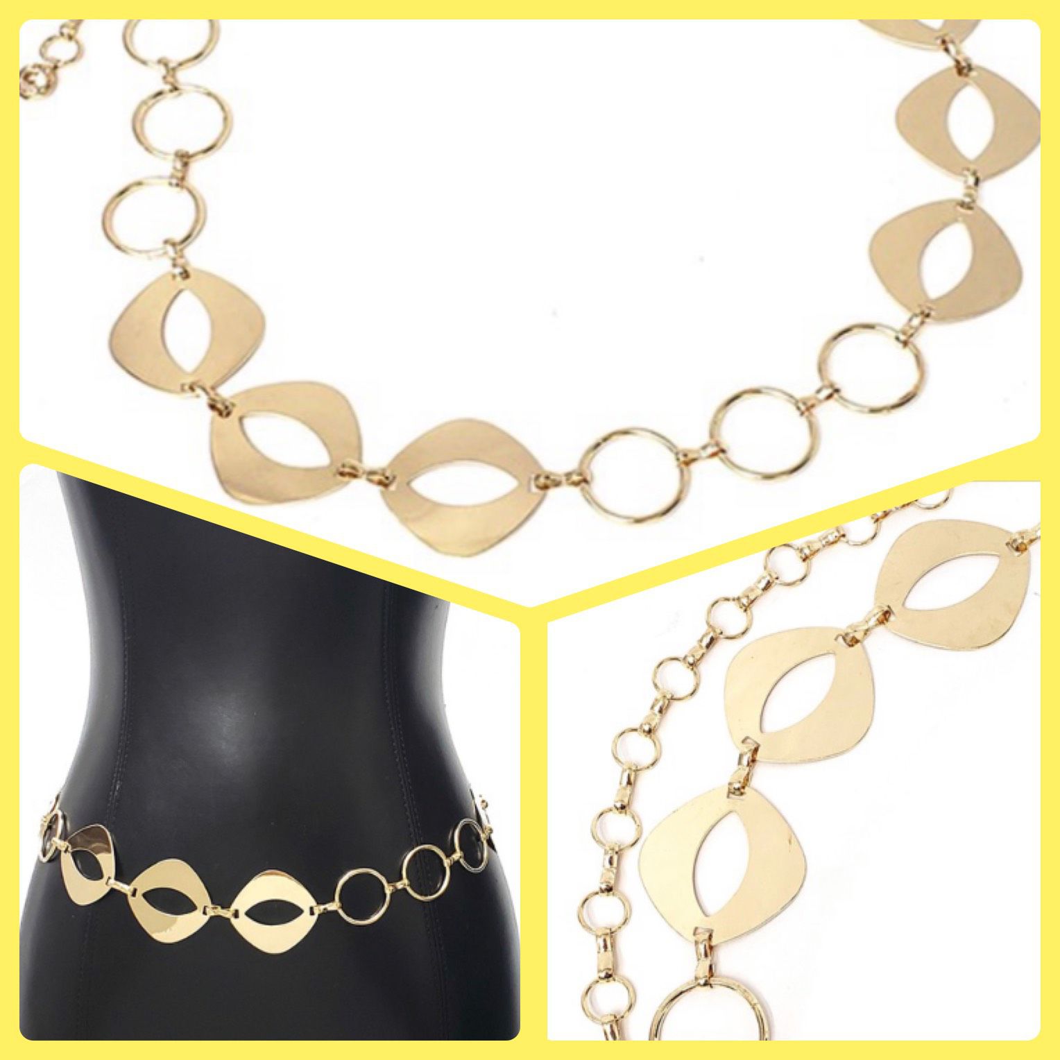 Gold Circle Chain Belt