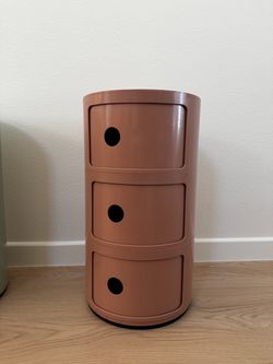 💖 PINK 3-TIERED NIGHTSTAND WITH DRAWERS