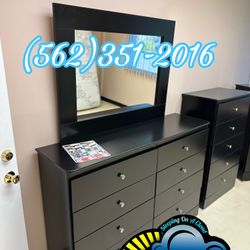 Black Drawer Dresser With Mirror New Chest