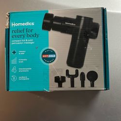 Homedics Hot/Cold Therapy Percussion Massager  Cordless Recharge New Open Box