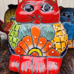 Cat Talavera FlowerPots For Sale 