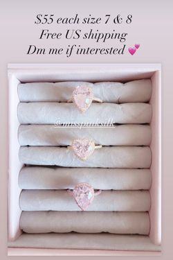 Gold And Rose Gold Rings Size 7 & 8