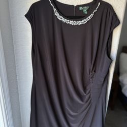 Plus Size Ralph Lauren Black Cocktail Dress