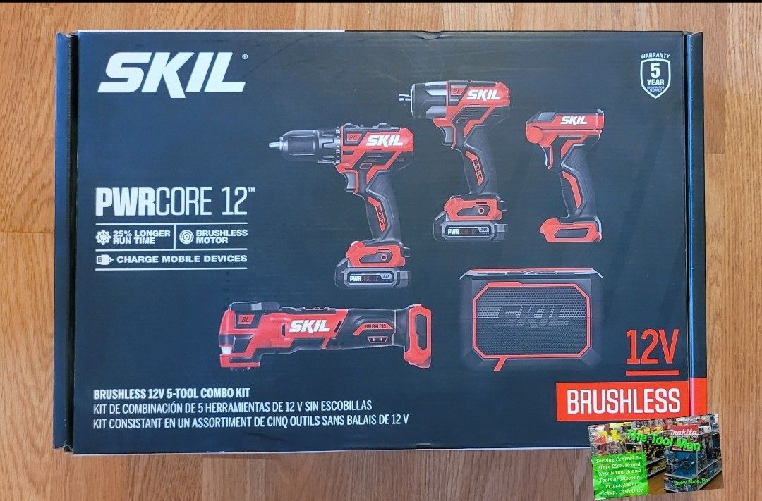 New Skil 12v 5 Tool Brushless Cordless Combo Kit $105 Firm Pickup Only