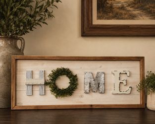 Rustic Wood Wall Art Decor With Greenery