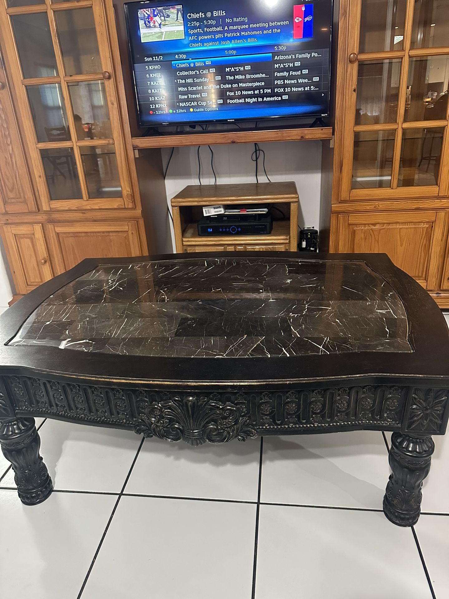 Coffee And End Table Black Marble