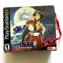 Lunar 2: Eternal Blue Complete (PlayStation 1, 2000) Collector Edition CIB Works