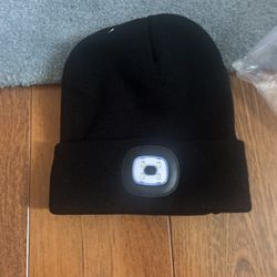 Beanie Black Music Hat - Bluetooth LED Light 