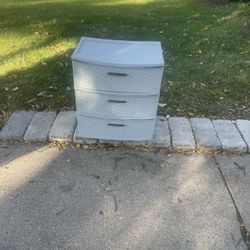 Starlite Plastic Storage Container, Wicker style 3 Drawers, $10