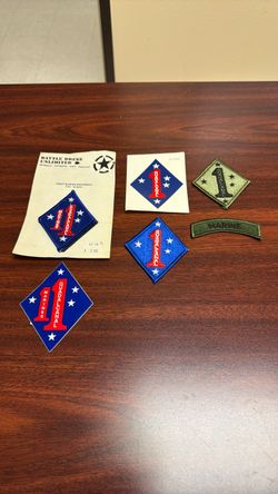 USMC 1st Marine Division/Regiment Patches And Decals