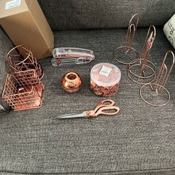 Rose Gold Desk Accessories 