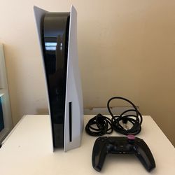 PS5 Disc Edition w/ Controller + Cables – Ready to Play