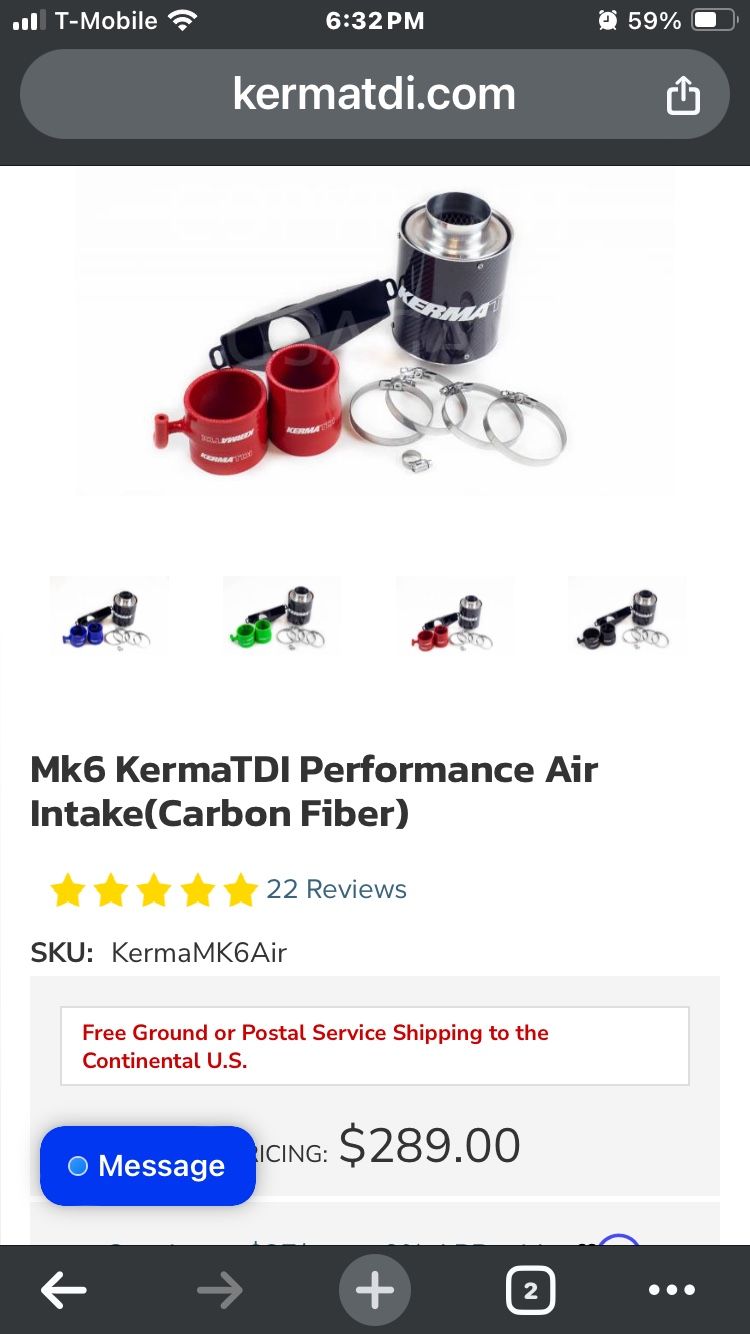 Kerma Tdi Cold Air Intake