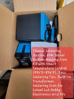 Tilswall Soldering Station 65W Solder Station Welding Iron Kit with Sm &Kon