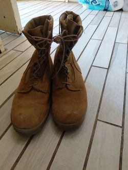 Two heavy duty army boots