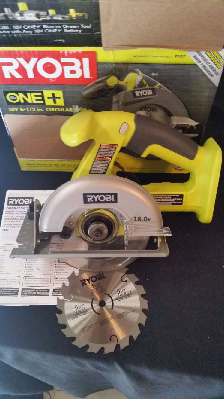 Ryobi Home Depot Model #P507 ONE Plus "18V" Cordless Circular Saw (Tool Only) "NEW"
