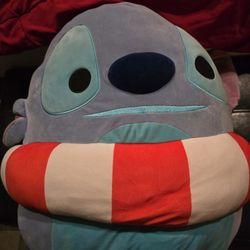 Disney Stitch Squishmallow with Floatie – 16" Large Plush