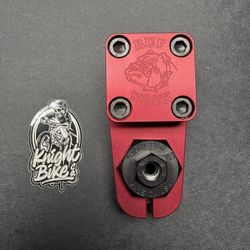 Ruf Neck Sick & Clean BMX Stem Red 1-1/8” With Cap 53mm Reach 
