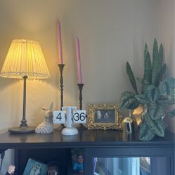 Candle Holder With Purple Candles 