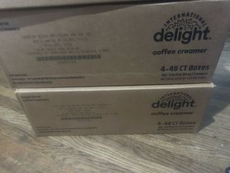 Delight coffee creamer boxes
