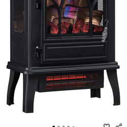 duraflame® 3D Infrared Quartz Electric Fireplace Stove Heater, Black