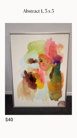 Art Canvas, Abstract 1, 3 x 5