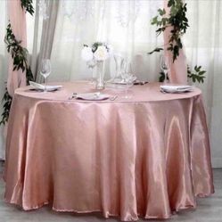 10 pcs 120" ROUND Satin TABLECLOTHS Wedding Party Tabletop Linens
