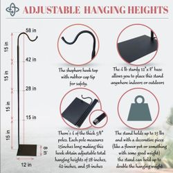 Heavy Duty 60" Hook Floor Stand Decor