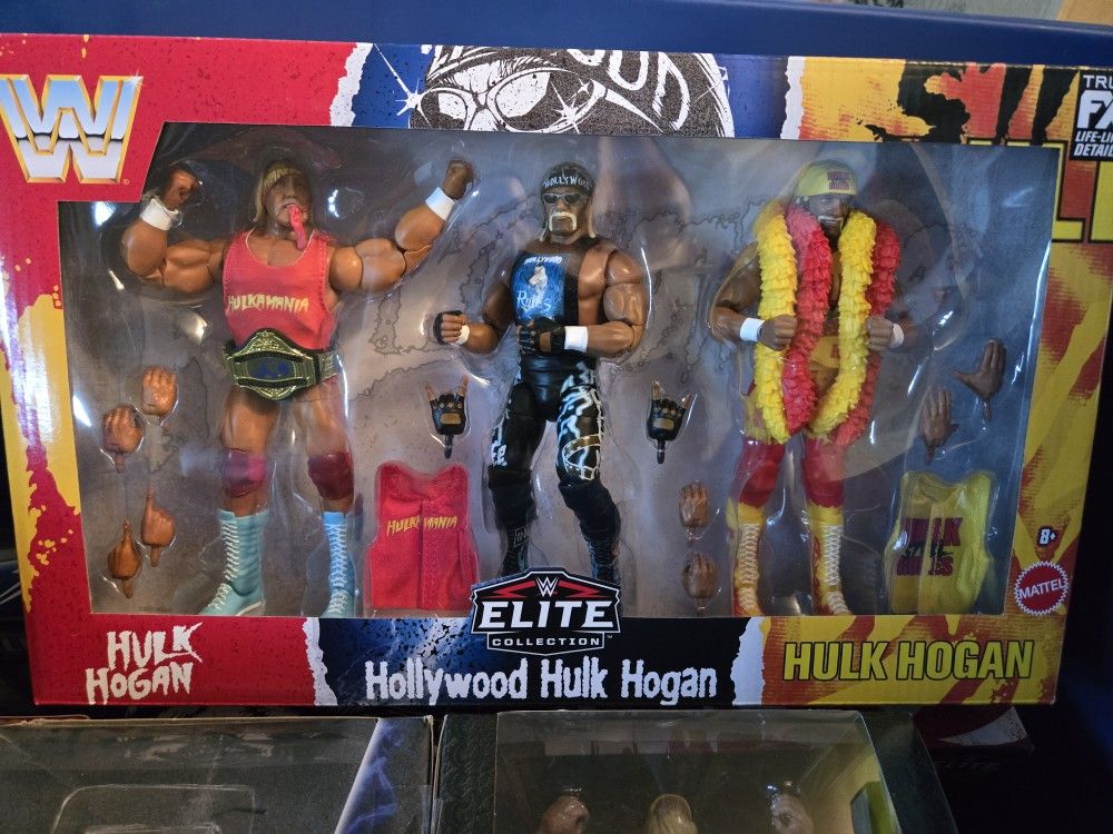 WWE Elite Hulkamania 40th Anniversary Hulk Hogan Figure 3-Pack