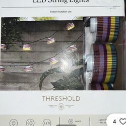 LED STRING LIGHTS INDOOR/OUTDOOR USE.