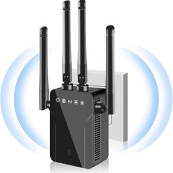 WiFi Extender, WiFi Extenders Signal Booster for Home, WiFi Booster Signal Amplifier 360° Full Coverage Up to 8990 Sq.ft & 35 Devices, WiFi Repeater, 