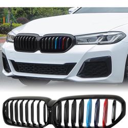 BMW M Color Front Kidney Grilles With Single Lines
