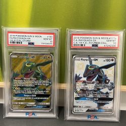 PSA 10 Rayquaza GX & Shiny GX