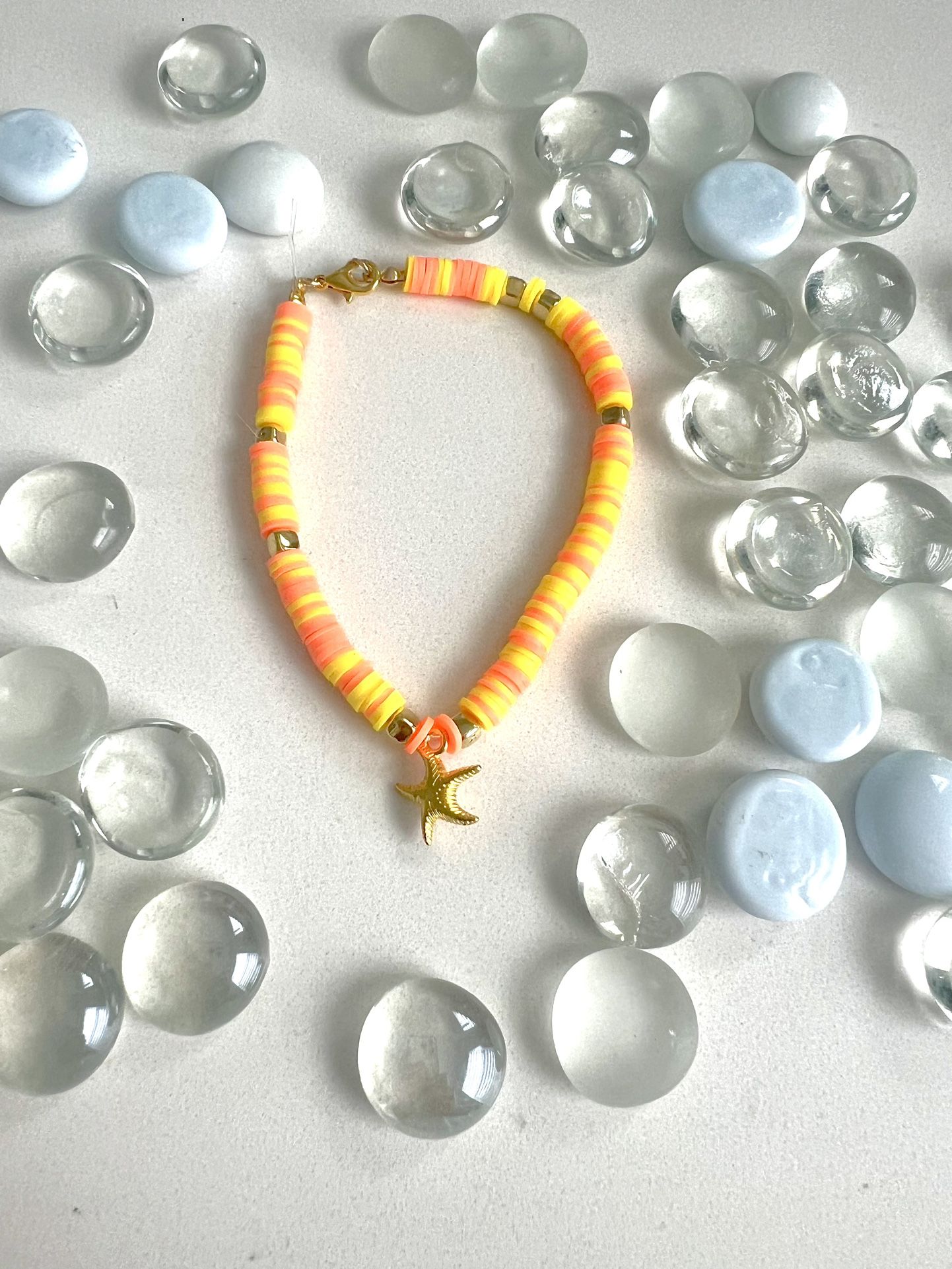 Coastal Charms Clay Bead Anklet
