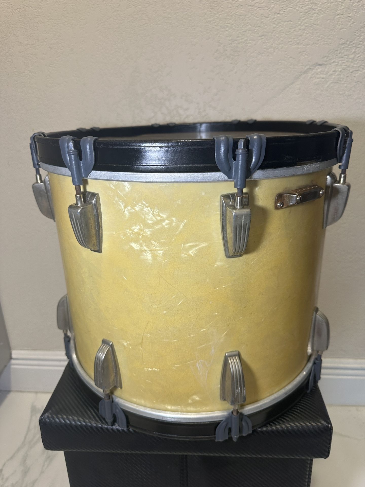 1948-52 WFL / Ludwig 12x17 White Marine Pearl Bop Bass Drum