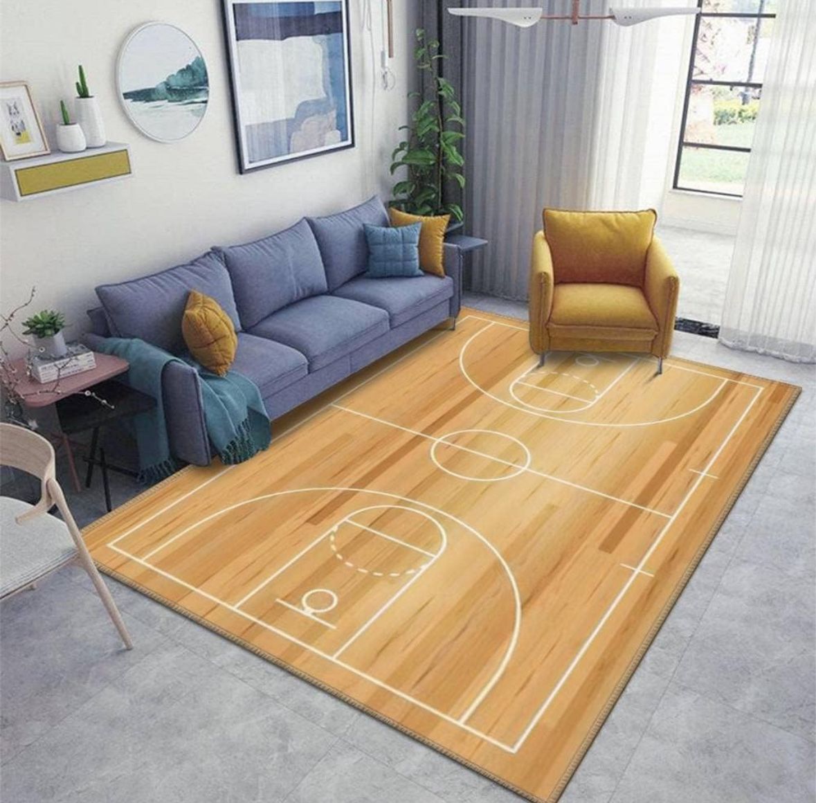 Home Area Runner Rug Pad Basketball Court