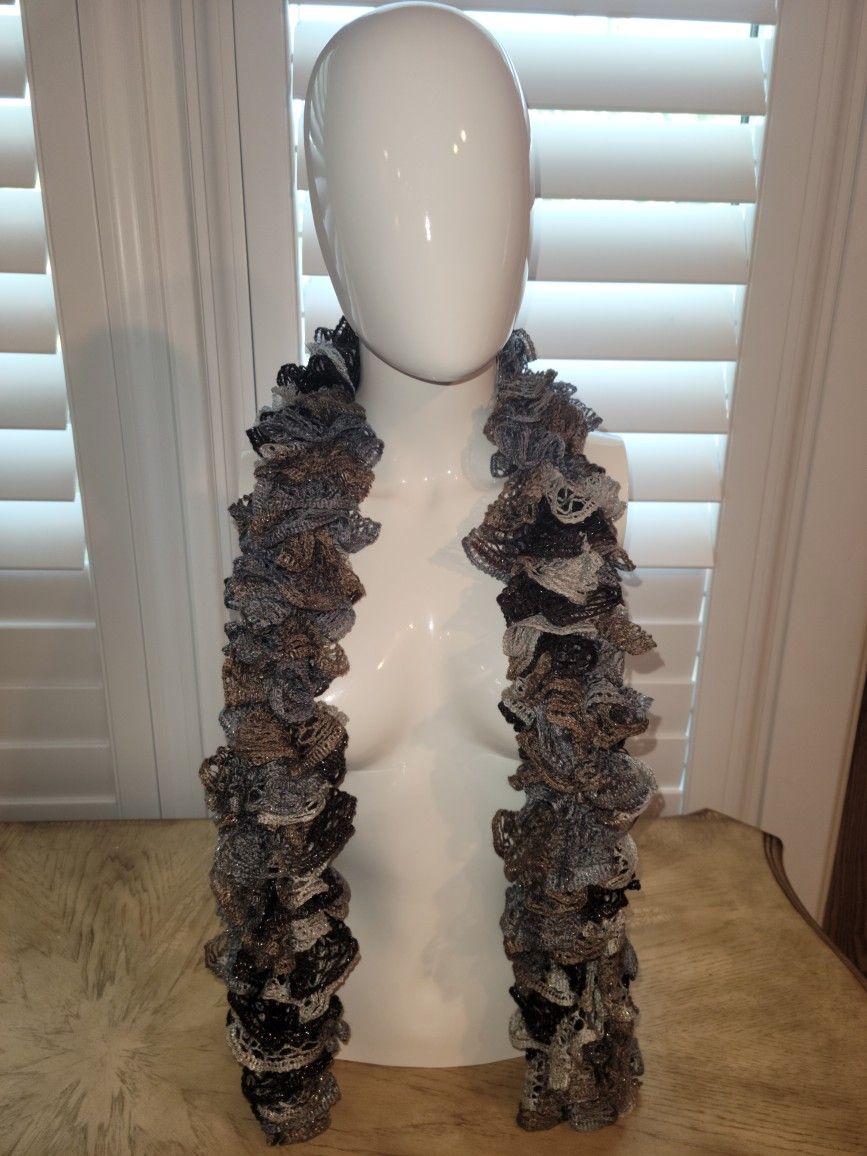 Handmade Ruffled Scarf - New