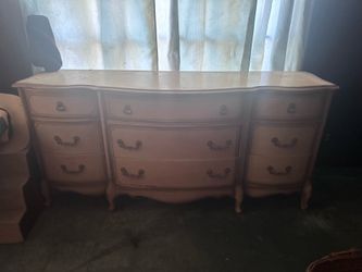 vintage French Provincial triple dresser