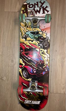 Tony Hawk 31" Skateboard Signature Series Gold Edition “Hot Rods” in EUC