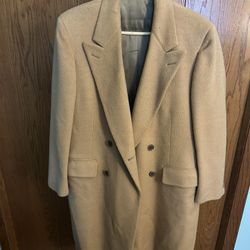 Cashmere/Wool/Nylon Light Tan Trench Coat