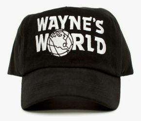 Wayne's World Custom Waynes Embroidered Movie Hat Adult Unisex Black Cap