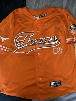 Texas Longhorns orange Baseball jersey Stater