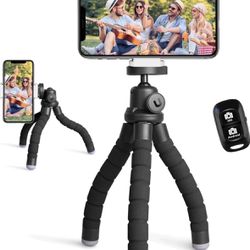 Ubeesize Phone Tripod, Portable and Flexible Tripod with Wireless Remote