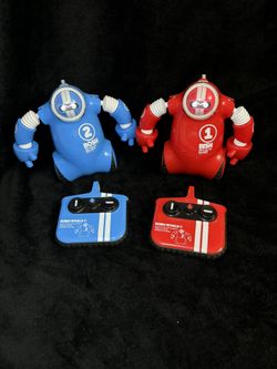 Sharper Image Robo Rage Remote Control Robot Fighting Game Set 2 Player Tested.
