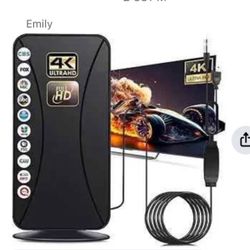 TV Antenna Indoor Antenna for Smart TV for Long Range Reception and All Smart TVs HD Digital Antenna with Amplifier Signal Booster for Local Channels 
