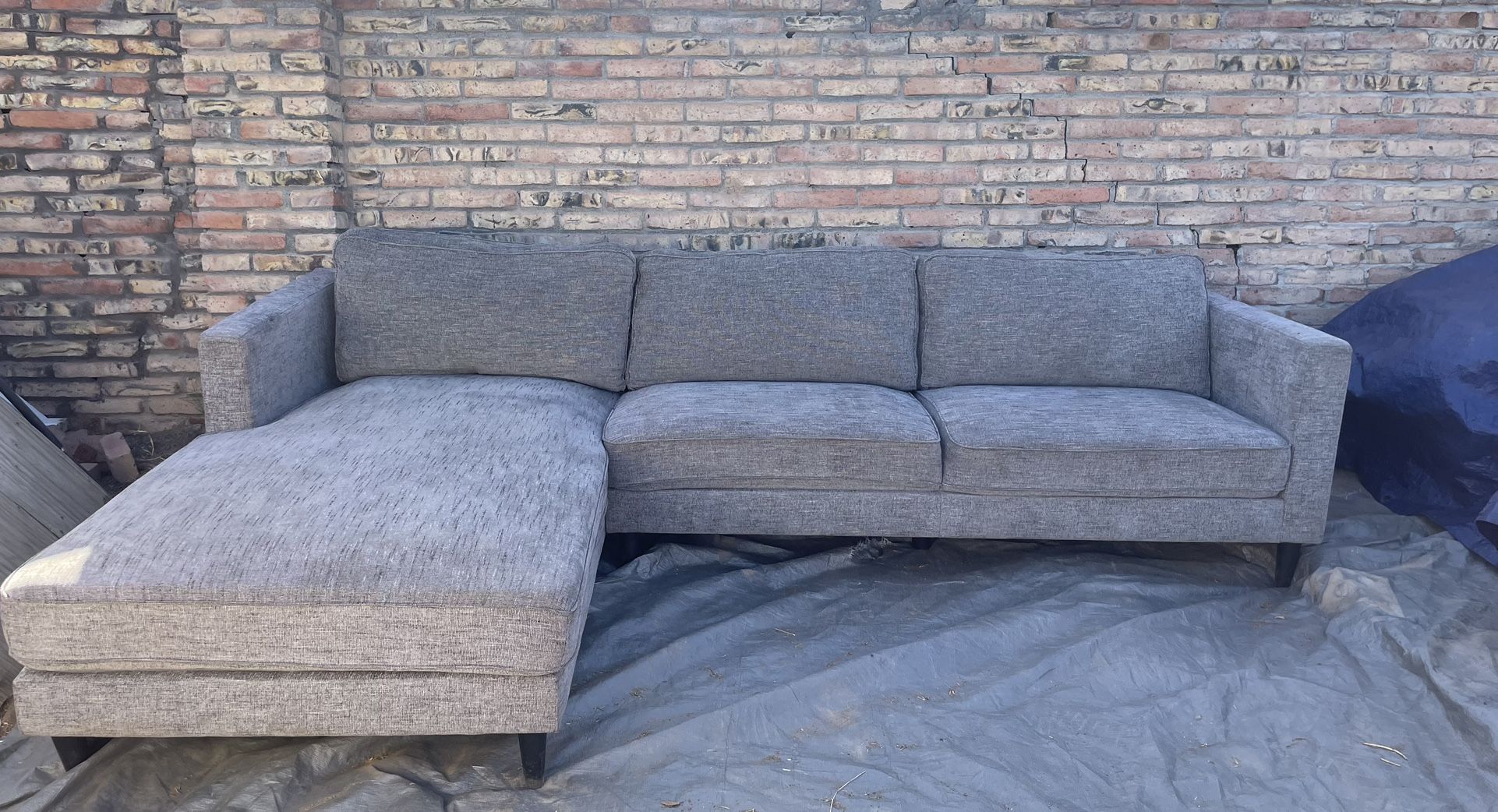 Grey Sectional Couch (delivery Available)